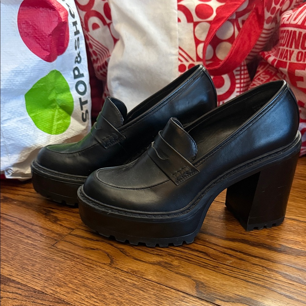 Steve Madden Black Platform Heels